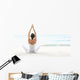 Hawaii, Woman Meditating On Ocean Shore Wall Mural