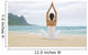 Woman Meditating On Sandy Shore Wall Mural