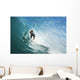 California, Redondo, Surfer On Large Wave, View From Inside Wall Mural