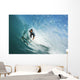 California, Redondo, Surfer On Large Wave, View From Inside Wall Mural