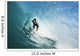 California, Redondo, Surfer On Large Wave, View From Inside Wall Mural
