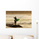 Local Surfer Standing On A Rock Checking The Waves Wall Mural