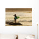 Local Surfer Standing On A Rock Checking The Waves Wall Mural