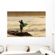 Local Surfer Standing On A Rock Checking The Waves Wall Mural
