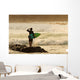 Local Surfer Standing On A Rock Checking The Waves Wall Mural
