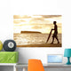Hawaii, Maui, Makena, Skimboarder Silhouette At Sunset Wall Mural