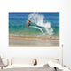 Hawaii, Maui, Makena, Skimboarder Carves Big Turn On Wave Wall Mural