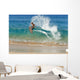 Hawaii, Maui, Makena, Skimboarder Carves Big Turn On Wave Wall Mural