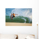 Hawaii, Maui, Makena, Skimboarder Carves Big Turn On Wave Wall Mural