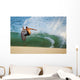 Hawaii, Maui, Makena, Skimboarder Carves Big Turn On Wave Wall Mural
