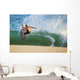 Hawaii, Maui, Makena, Skimboarder Carves Big Turn On Wave Wall Mural