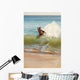 Hawaii, Maui, Makena, Skimboarder Carves Big Turn On Wave Wall Mural