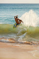 Hawaii, Maui, Makena, Skimboarder Carves Big Turn On Wave Wall Mural