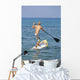 Hawaii, Maui, Makena, Athletic Stand Up Paddle Surfer In Ocean Wall Mural