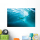 Indonesia, Bali, Surfer Duck Dives Under Wave, View From Underwater Wall Mural
