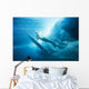 Indonesia, Bali, Surfer Duck Dives Under Wave, View From Underwater Wall Mural