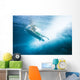 Indonesia, Bali, Surfer Duck Dives Under Wave, View From Underwater Wall Mural