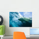 Indonesia, Bali, View From Underwater Of A Surfer Riding A Wave Wall Mural