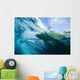 Indonesia, Bali, View From Underwater Of A Surfer Riding A Wave Wall Mural