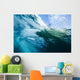 Indonesia, Bali, View From Underwater Of A Surfer Riding A Wave Wall Mural