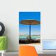 Straw umbrellas on the beach of Egypt Wall Mural
