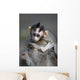 Indonesia, Bali, Ubud, A Young Macaque Rests On His Fathers Head Wall Mural