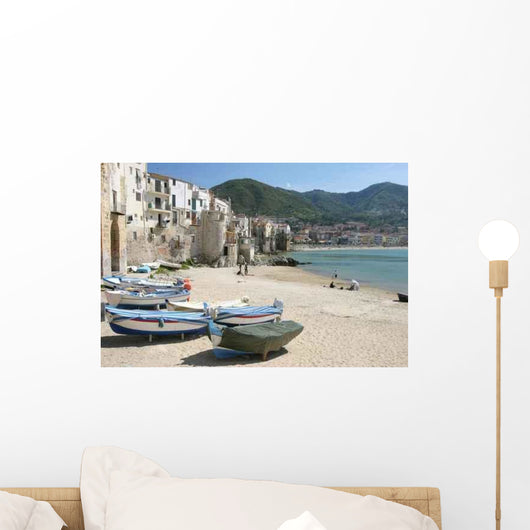 Old Town and Beach Wall Decal