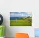 Hawaii, Lanai, Man Playing Golf At The Challenge At Manele Golf Course Wall Mural