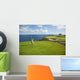 Hawaii, Lanai, Man Playing Golf At The Challenge At Manele Golf Course Wall Mural