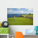 Hawaii, Lanai, Man Playing Golf At The Challenge At Manele Golf Course Wall Mural