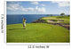 Hawaii, Lanai, Man Playing Golf At The Challenge At Manele Golf Course Wall Mural