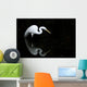 Florida, Everglades, Great Egret Hunting In Shallow Water Wall Mural