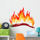 Red hot pepper with flames Wall Decal