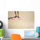 Hawaii, Woman Wearing Pink Snorkel Flippers On Sandy Beach Wall Mural