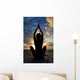Silhouette Of Woman Doing Yoga On Oceanside Pier Wall Mural