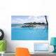 Luxury Resort Bungalows In Background Wall Mural