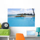 Luxury Resort Bungalows In Background Wall Mural
