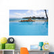 Luxury Resort Bungalows In Background Wall Mural