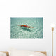 Woman Floating In Tropical Ocean Water Wall Mural
