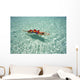 Woman Floating In Tropical Ocean Water Wall Mural