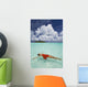 French Polynesia, Woman Floating In Ocean Water Wall Mural