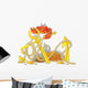 red crab on marine anchor Wall Decal