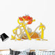 red crab on marine anchor Wall Decal