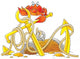 red crab on marine anchor Wall Decal