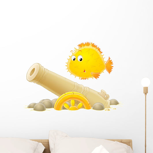 Hedgehog Fish Wall Decal