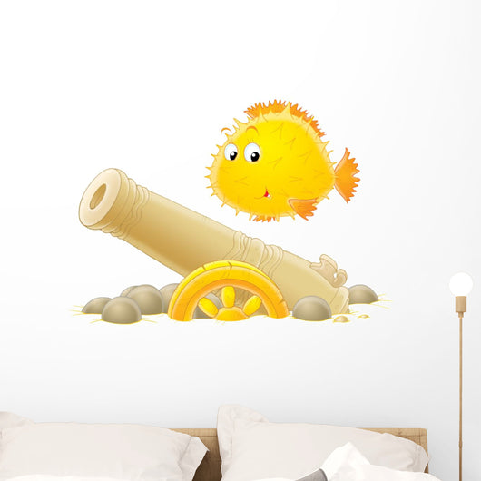 Hedgehog Fish Wall Decal