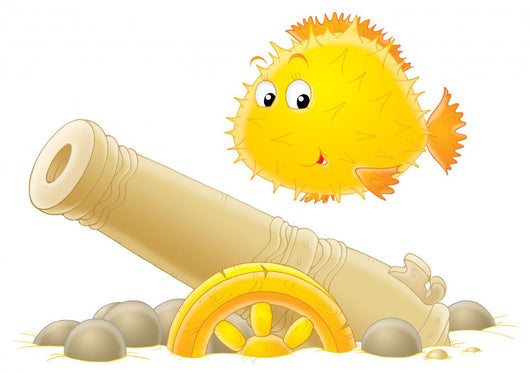 Hedgehog Fish Wall Decal