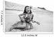 Young Girl Smiling And Playing Ukulele On The Beach In A Hula Skirt Wall Mural