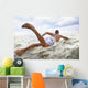 Hawaii, Oahu, Young Man Paddling On His Surfboard In The Water Wall Mural