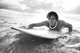 Hawaii, Oahu, Young Man Paddling On His Surfboard In The Water Wall Mural